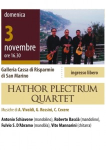 3 novembre - Hathor Plectrum Quartet             